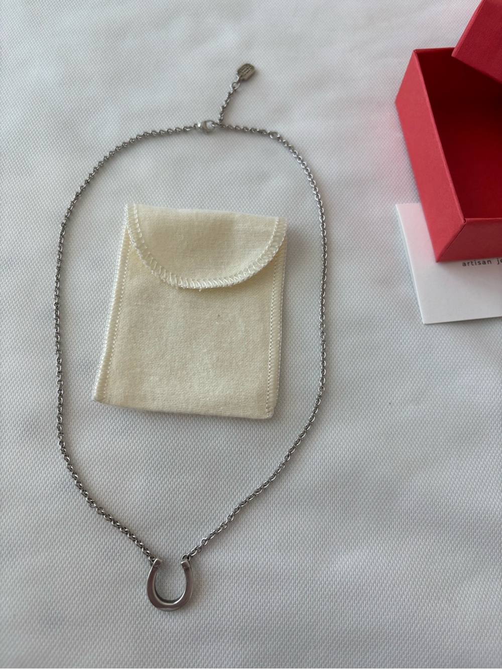 Retired James Avery Sterling Silver Horseshoe Necklace